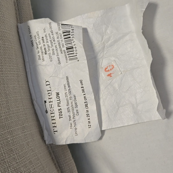 Threshold Teal Aqua Floral Decorative Accent Throw Pillow - Picture 3 of 3